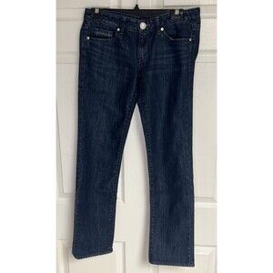 Guess Premium Jeans Size 28 Venice Korea Dark  Wash Bling Logo Leather Patch